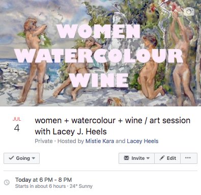Excited to host the first "Women, Watercolour &amp; Wine" #PaintNight! We're overwhelmed with the response! DM us to come to the next one ;) #KW