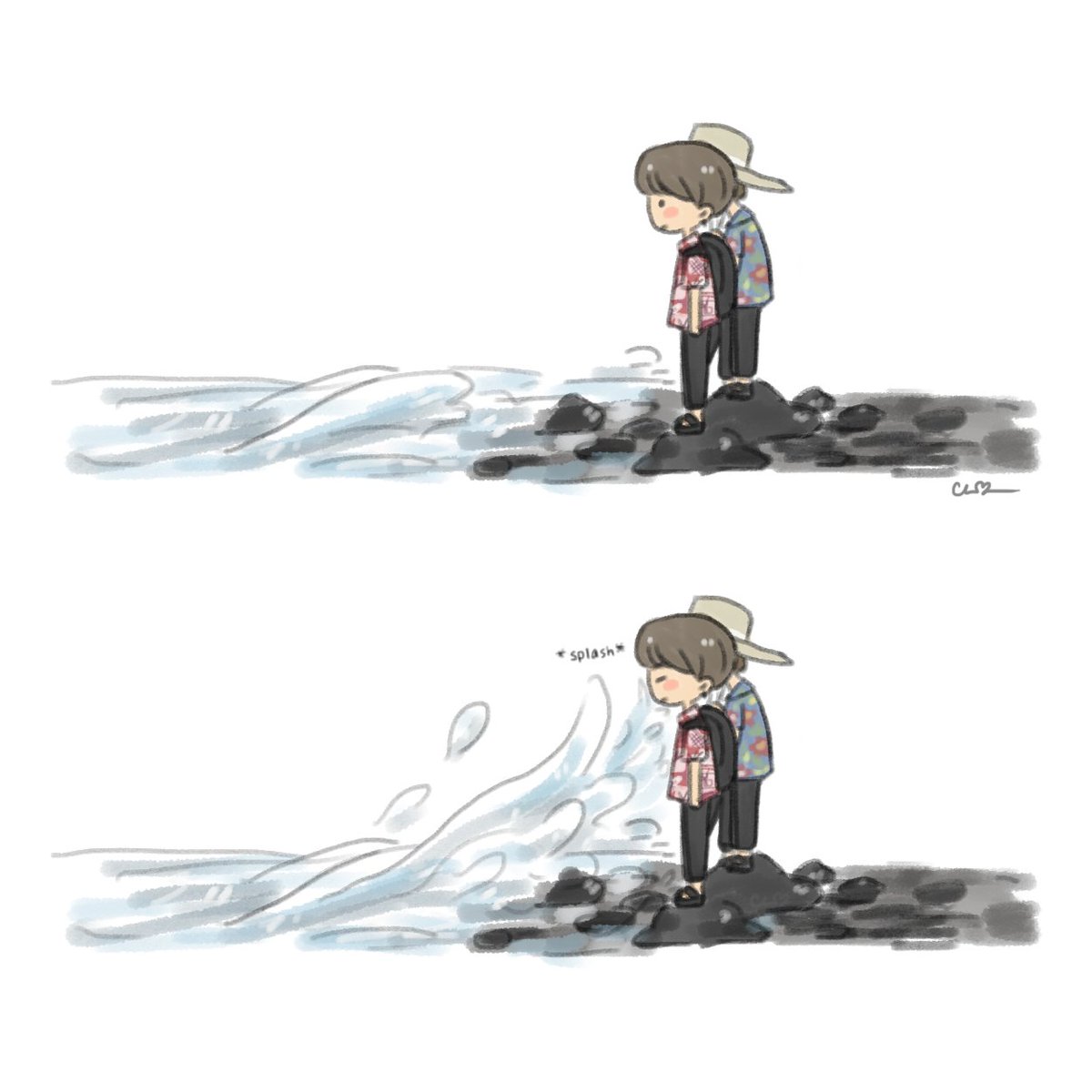 jjanqqu's tweet photo. jungkook vs ocean 🌊 https://t.co/5MtwihrAD0