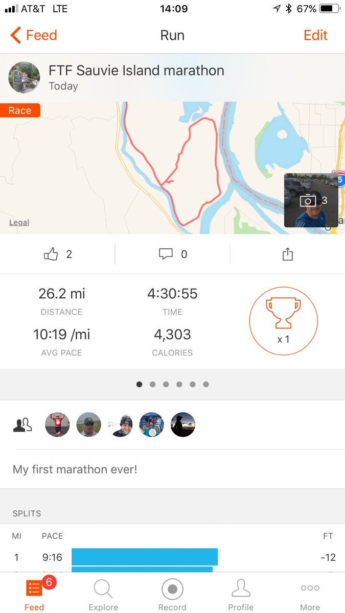 mallcop79's tweet photo. Happy 4th everyone.  First marathon done.  Not the time I was hoping for but I finished. @FreeTheYoke #SummerOfMove #MOVEpdx https://t.co/JCCXQJMz6f