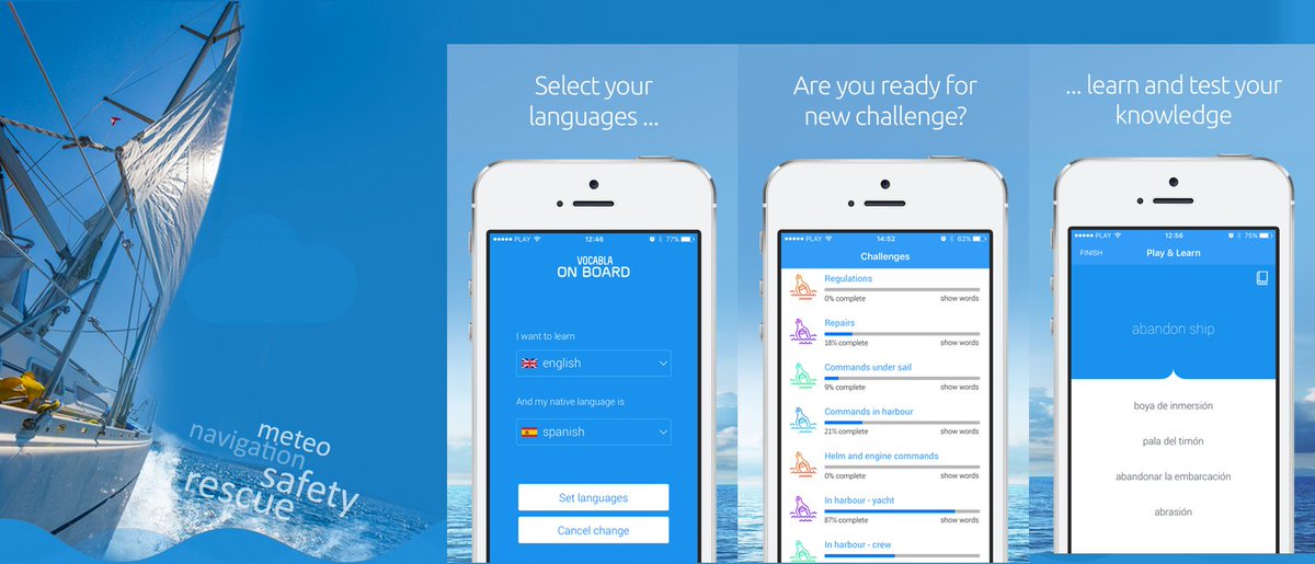 Speak English at sea - get our iOS app and learn nautical language.
#ENG #SPA #POL #POR #RUS #ITA vcb.la/7314b