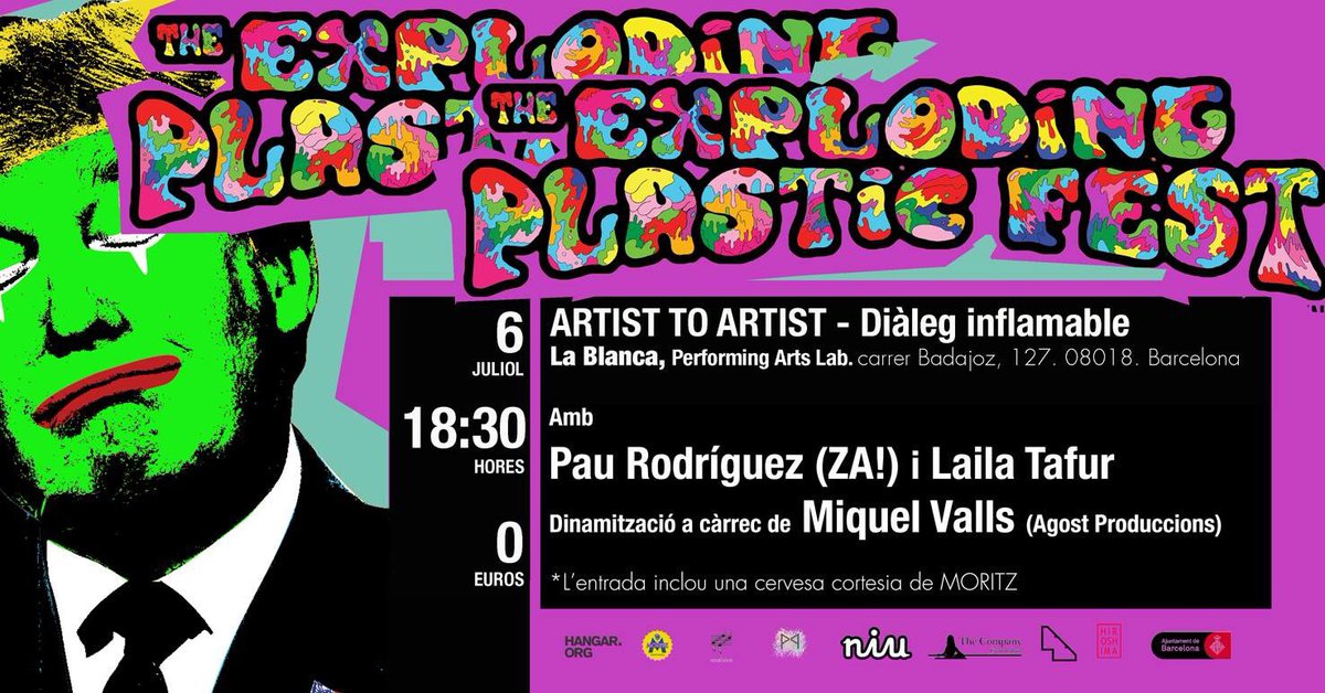 thegoodgoodbcn's tweet photo. Aquest dijous a18:30 a La Blanca, diàleg inflamable sobre improvisació interdisciplinar! 2na activitat de #TheExplodingPlasticFest ! https://t.co/Mzcofz979a