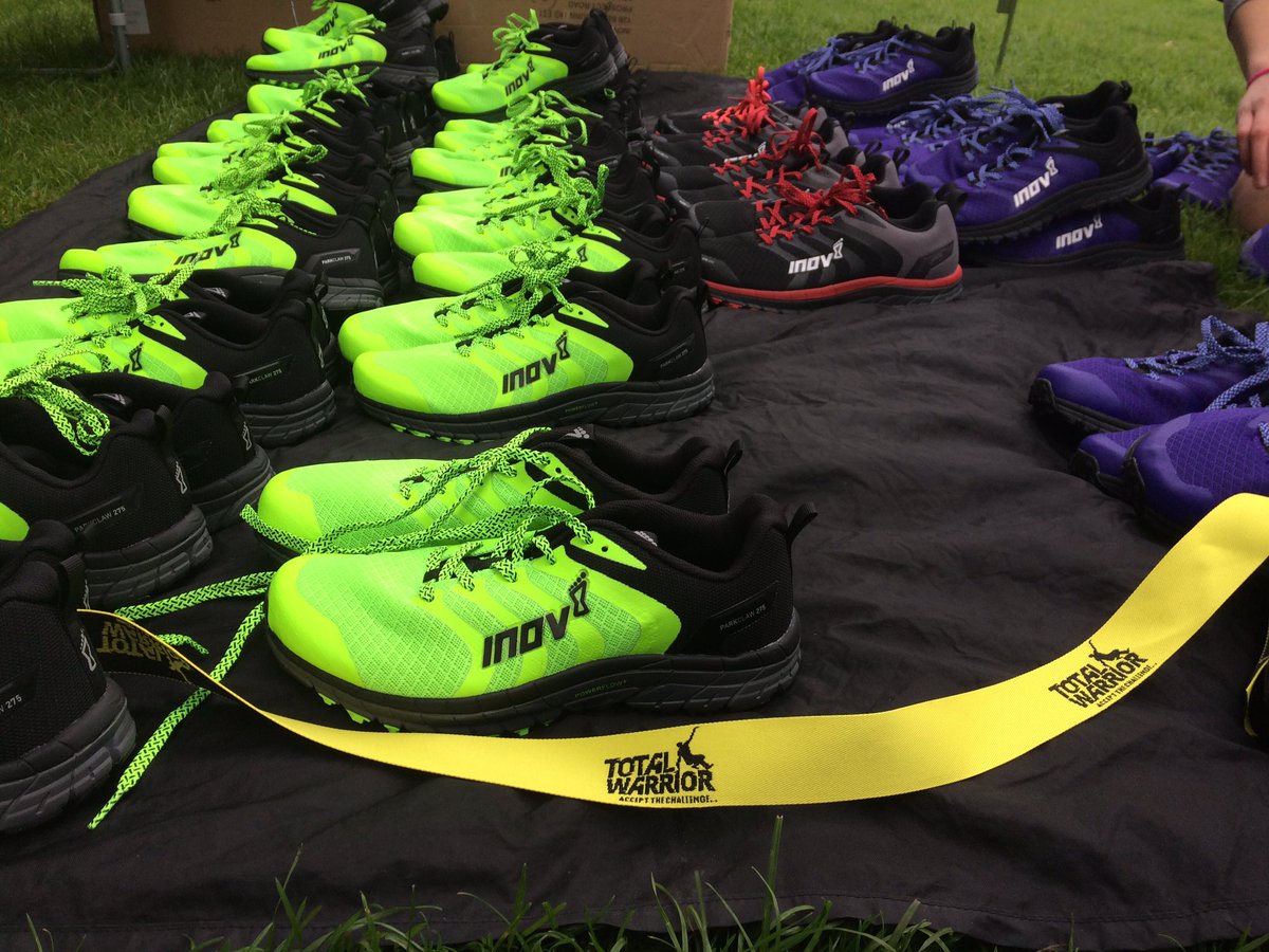 TotalWarriorUK's tweet photo. Setting up for our #WarriorInTraining session in Edinburgh tonight with @run4itonline and brand spanking new @inov_8 demo shoes. #GetAGrip https://t.co/C2wyYgo9rr