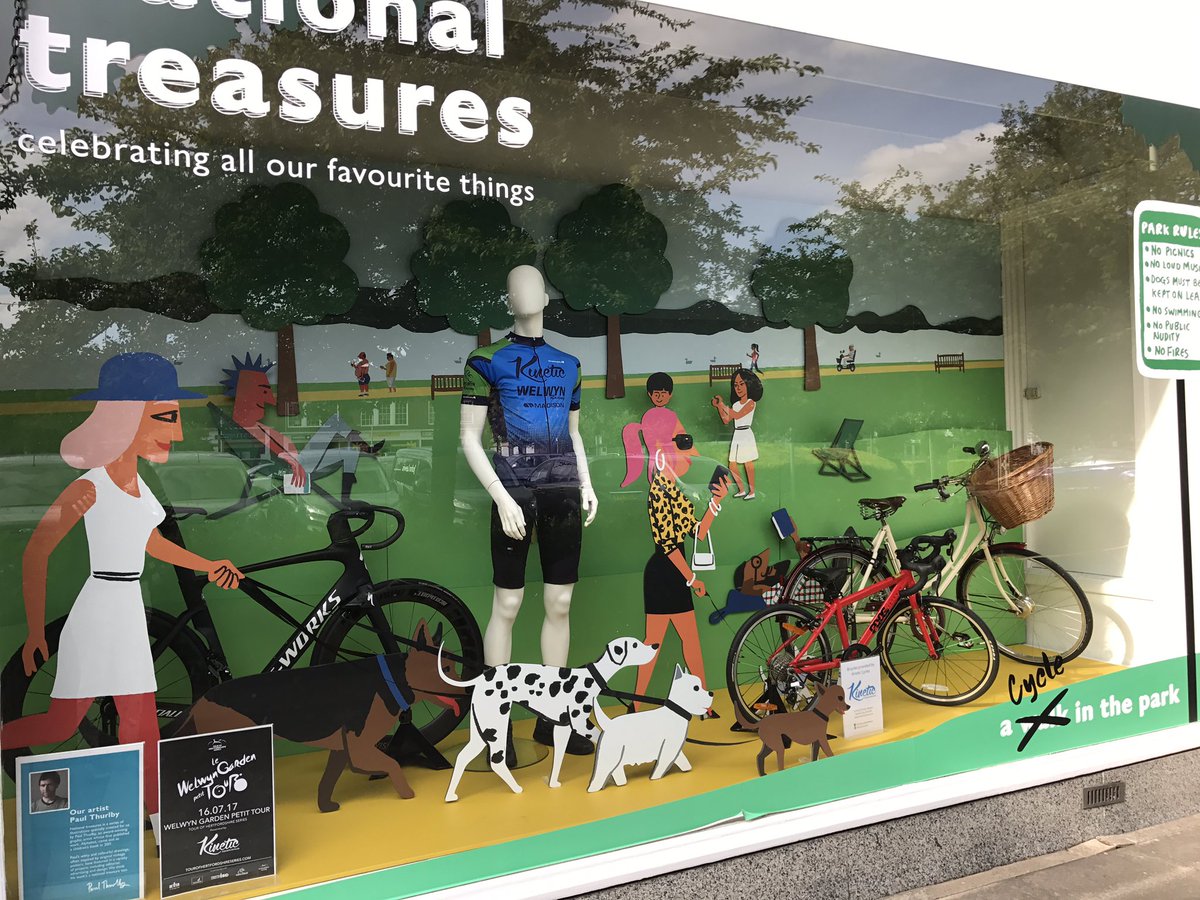 Great collaboration <a href="/wgcbid/">Welwyn Garden BID</a> <a href="/KineticBicycles/">Kinetic David</a> @johnlewisretail to celebrate &amp; promote the Welwyn Garden Petit Tour 16/07