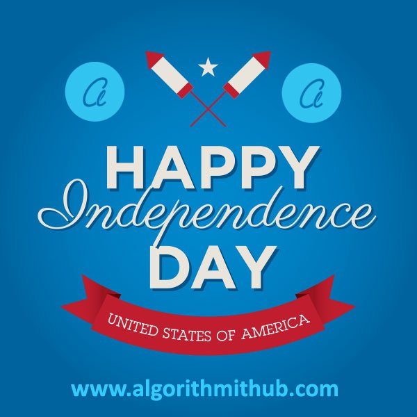 AlgorithmITHub's tweet image. Happy Independence Day - USA