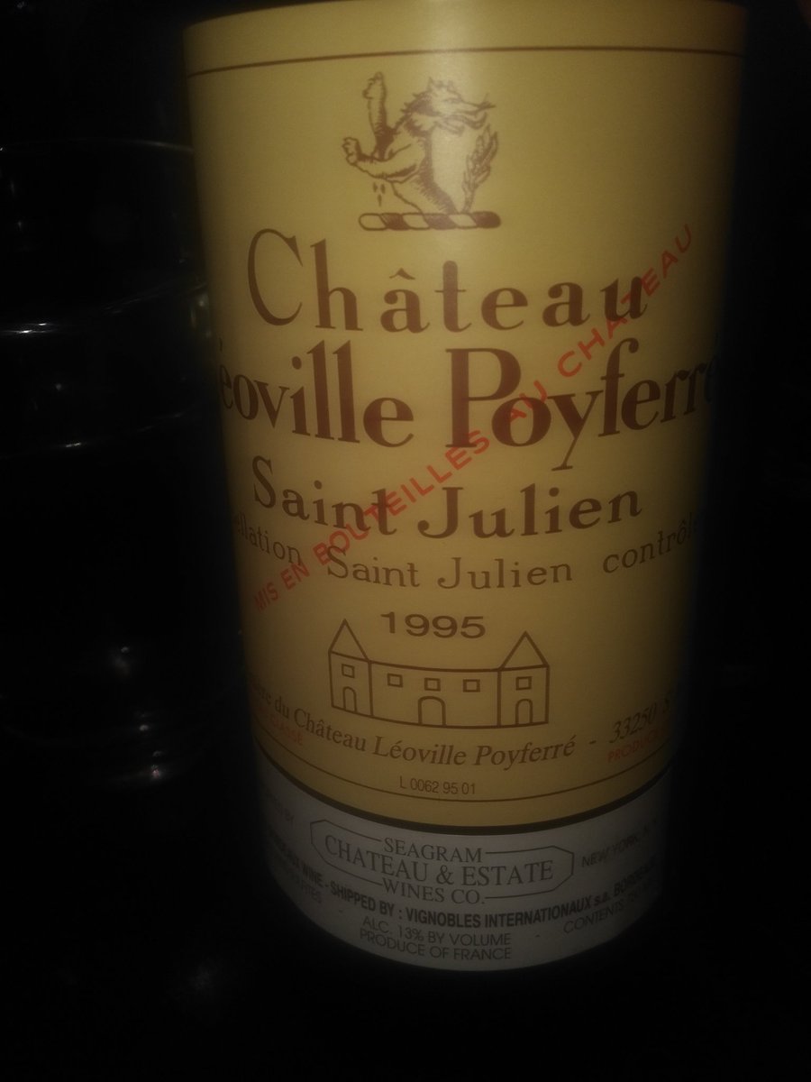 Youthful 95 @ChateauLeovillePoyferre trademark of this great producer is finesse & elegance, super nose,cassis,cedar,walnut,silky,round,long