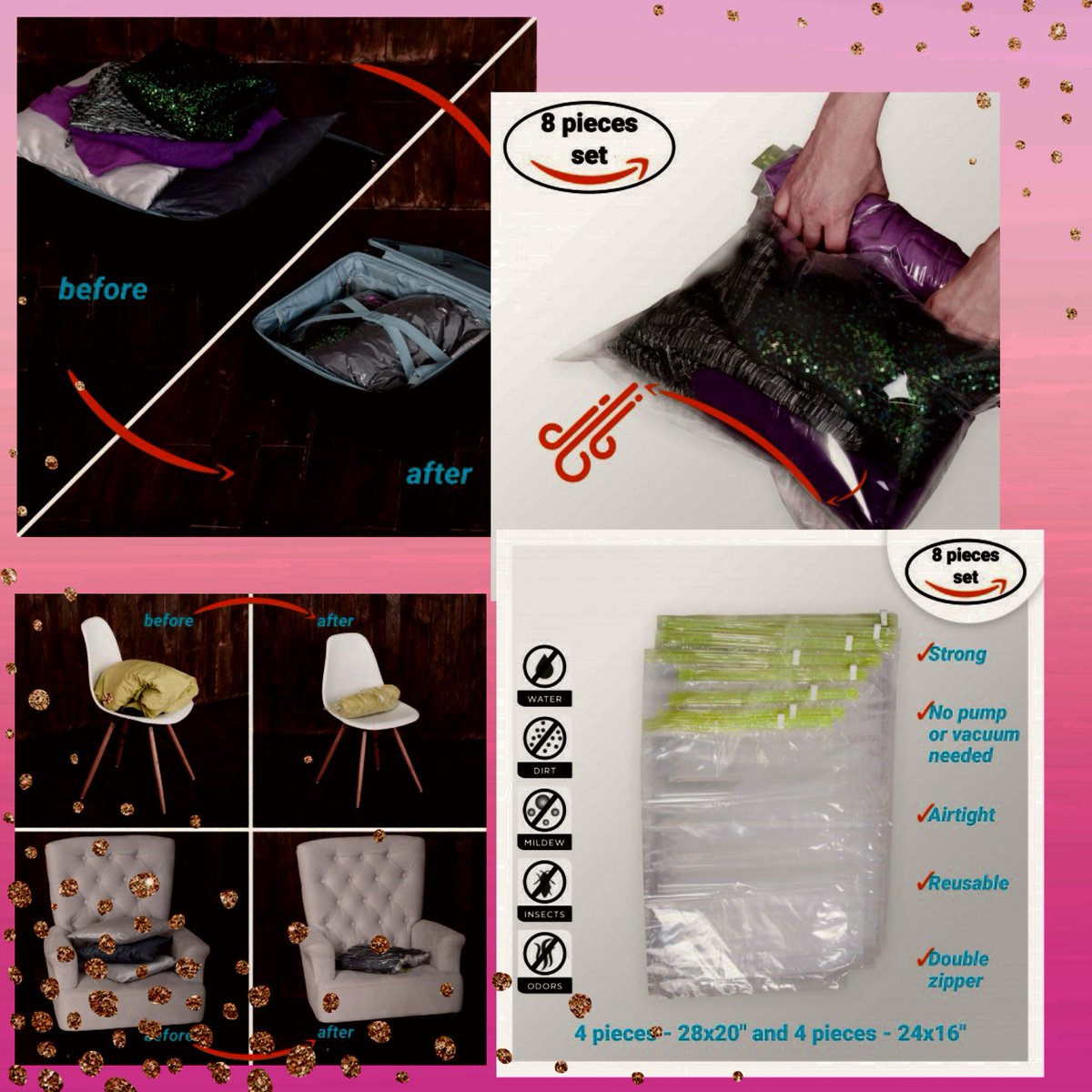 cindy_catt's tweet image. Super fast &amp;amp; easy storage solution for seasonal fabric items! amazon.com/dp/B01GEP4JGA #spacesaverbags