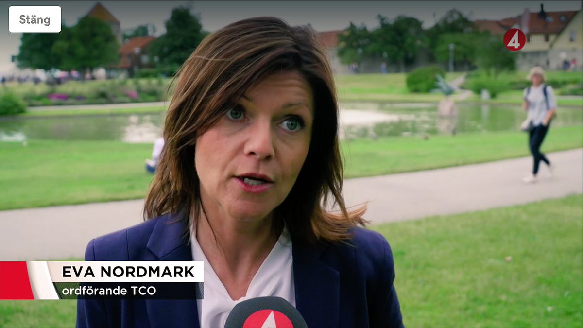 TCOSverige's tweet photo. TCOs ordförande Eva Nordmark menar att Centerpartiets förslag från idag om att försämra anställningstryggheten är oseriöst. @Nyheterna https://t.co/n59tlqDpjh