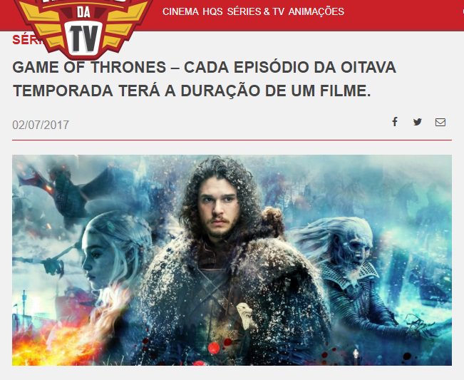 cleidianeSenna's tweet photo. Faltam apenas 12 dias para @GameOfThrones, e cada episódio terá duração de um filme  😍😍😍 👏👏👏 ADORO A IDEIA https://t.co/pL8HPrt3Xh https://t.co/WNavgst25R