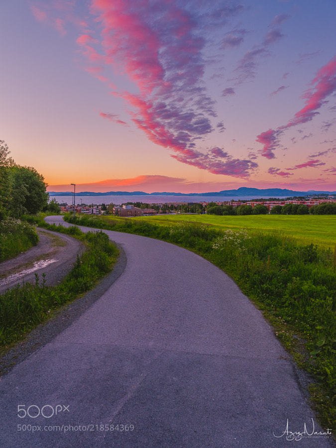 A midnight sunset over Trondheim and Trondheimfjorden by Aziz_Nasuti ... This was very beautiful midnight sunset from Trondheim with amazin…
