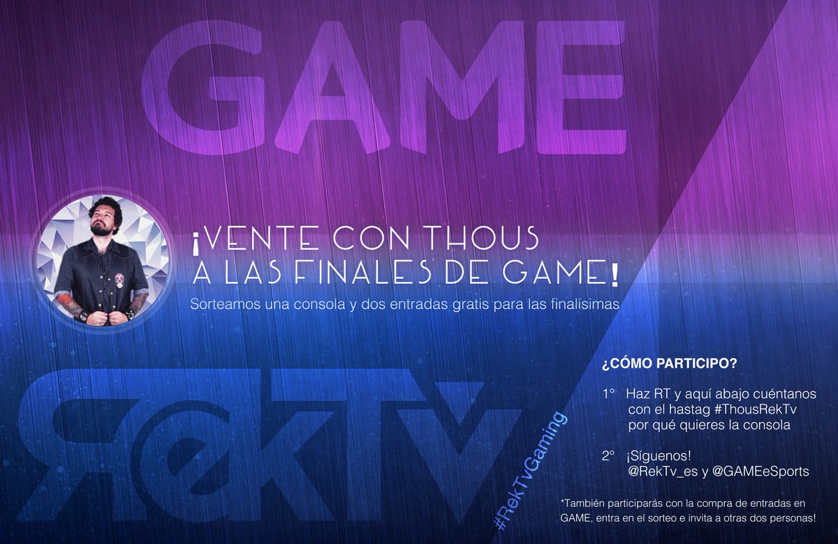 RekTv_Es's tweet photo. 🔥NUEVO SORTEO XBOX ONE🔥
Sigue a @RekTv_Es 
Sigue a @GAMEeSports_ES 
RT a este tweet
Comenta con #ThousRekTv diciendo por que quieres la XBOX https://t.co/Z4OZ5am9K9
