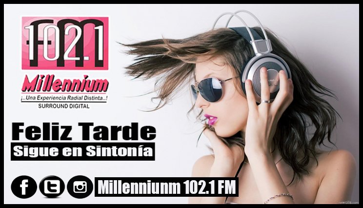 #FelizTarde #Venezuela, sigue en sinfonía de la mejor programación a través de nuestra web: ww.millennium102fm.com.ve. 🎧🎧🙂🙂🎧🎧