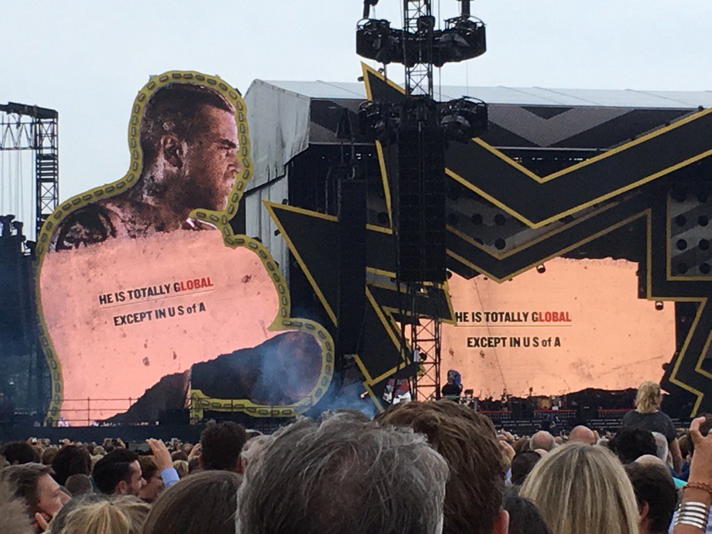 willemjaap's tweet photo. Weinig bescheidenheid bij robbie Williams #RobbieWilliams #anthom https://t.co/WgkQxHyQOG