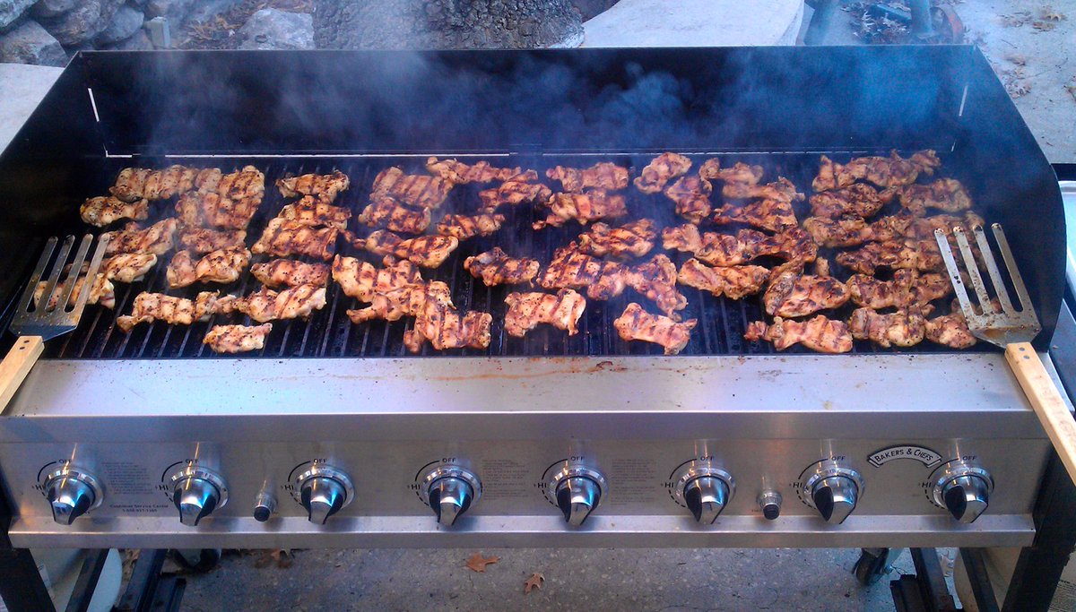 "I'm manning one of the grills! Step right up ladies and gentleman! Grilled pheasant, piping hot!" #4thAtAlberta