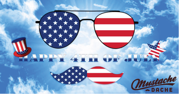 There's nothing more American than a Mustache... #Merica #4thofJuly