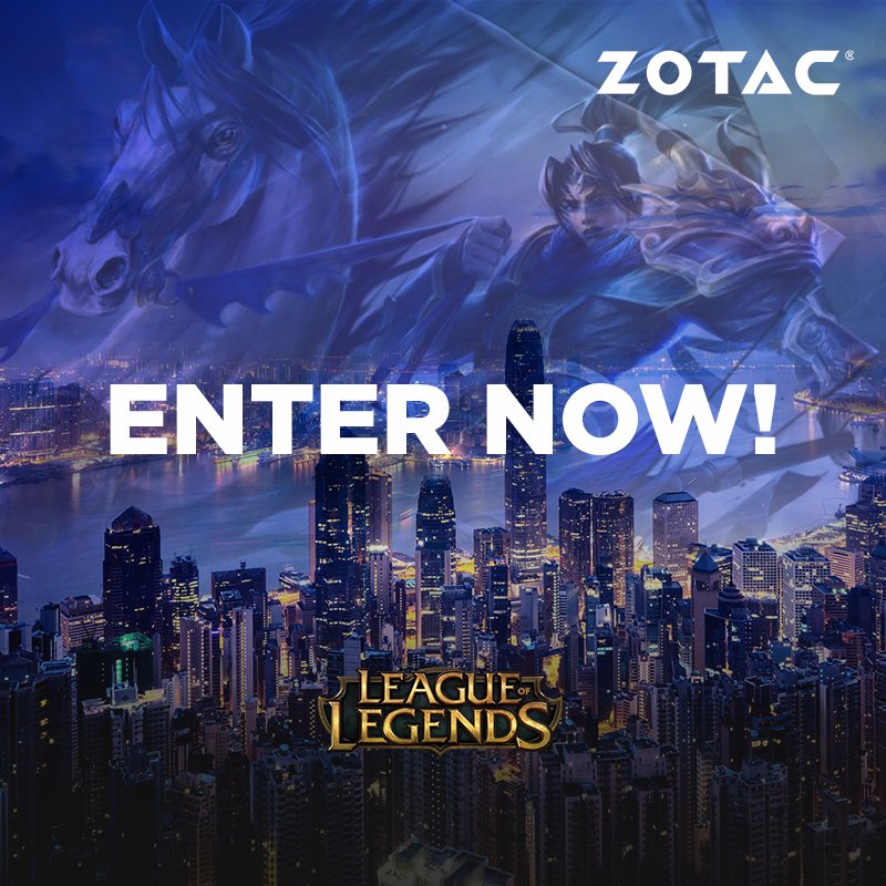 ZotacCup's tweet photo. 📢 #ZOTAC will fly 🛫 YOU to the #LeagueOfLegends #ReturnOfLegends event in Hong Kong! #Giveaway 

More details / 🎟️: https://t.co/4I5XeCKSdT https://t.co/hFB9QtKDFL