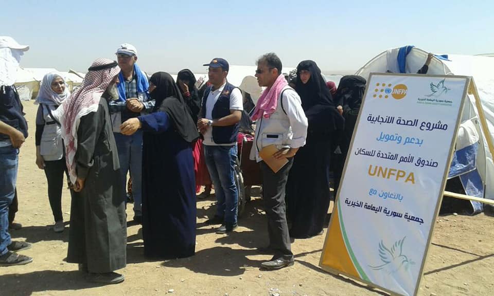 UnfpaSyria's tweet photo. We are committed to deliver #RH services to hard-to-reach areas in cooperation with local partners and #MobileTeams https://t.co/hNwGlOPQjz