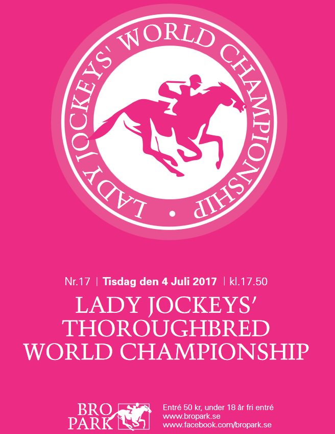 Congratulations to Maryline Eon <a href="/marylineeon/">Eon</a> of France winner Lady Jockeys' World Championship! #BroPark #Sweden 🏇🇫🇷🇸🇪