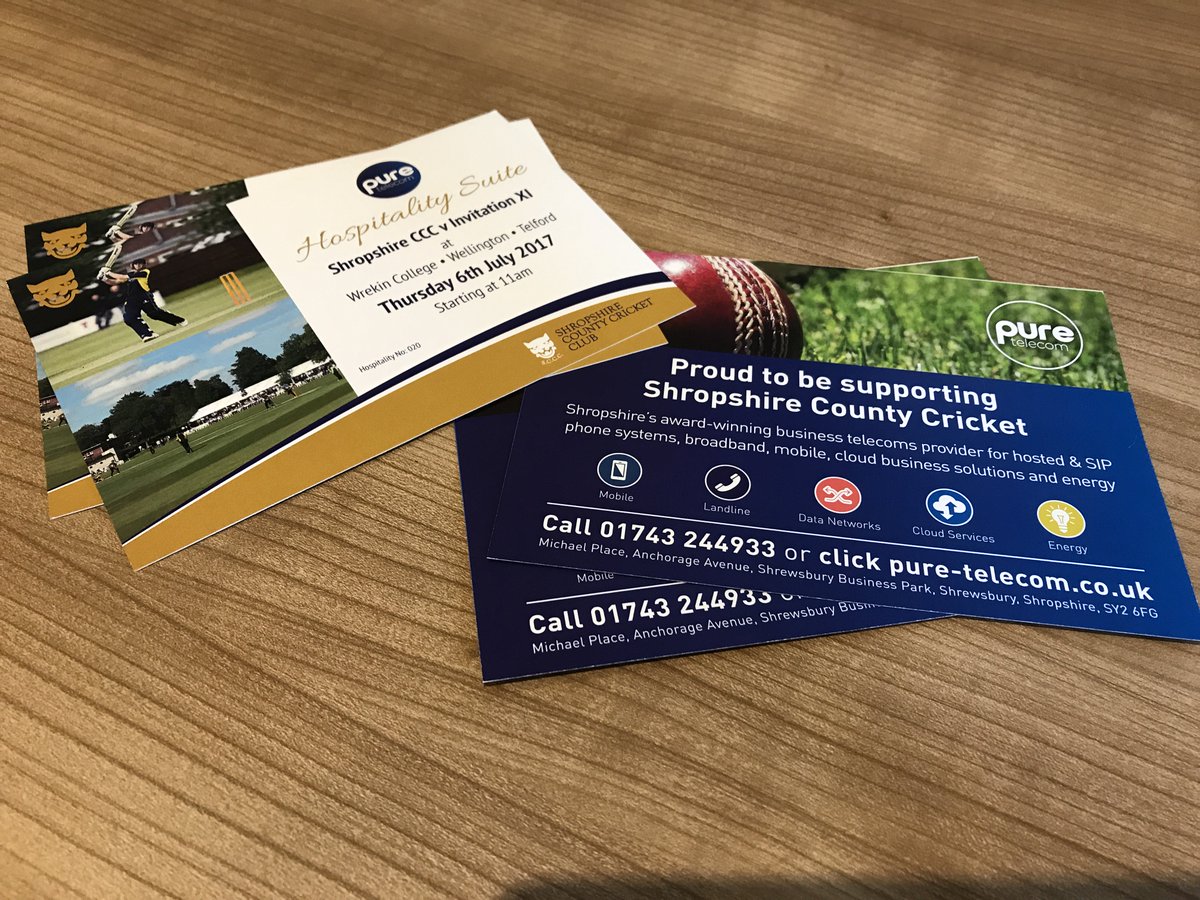 MattSandford's tweet photo. We're all ready for the Pure Telecom Shropshire County Cricket Challenge on Thursday. We have a record 714 people for lunch! #purecricket17 https://t.co/sBgS3z2ZLl