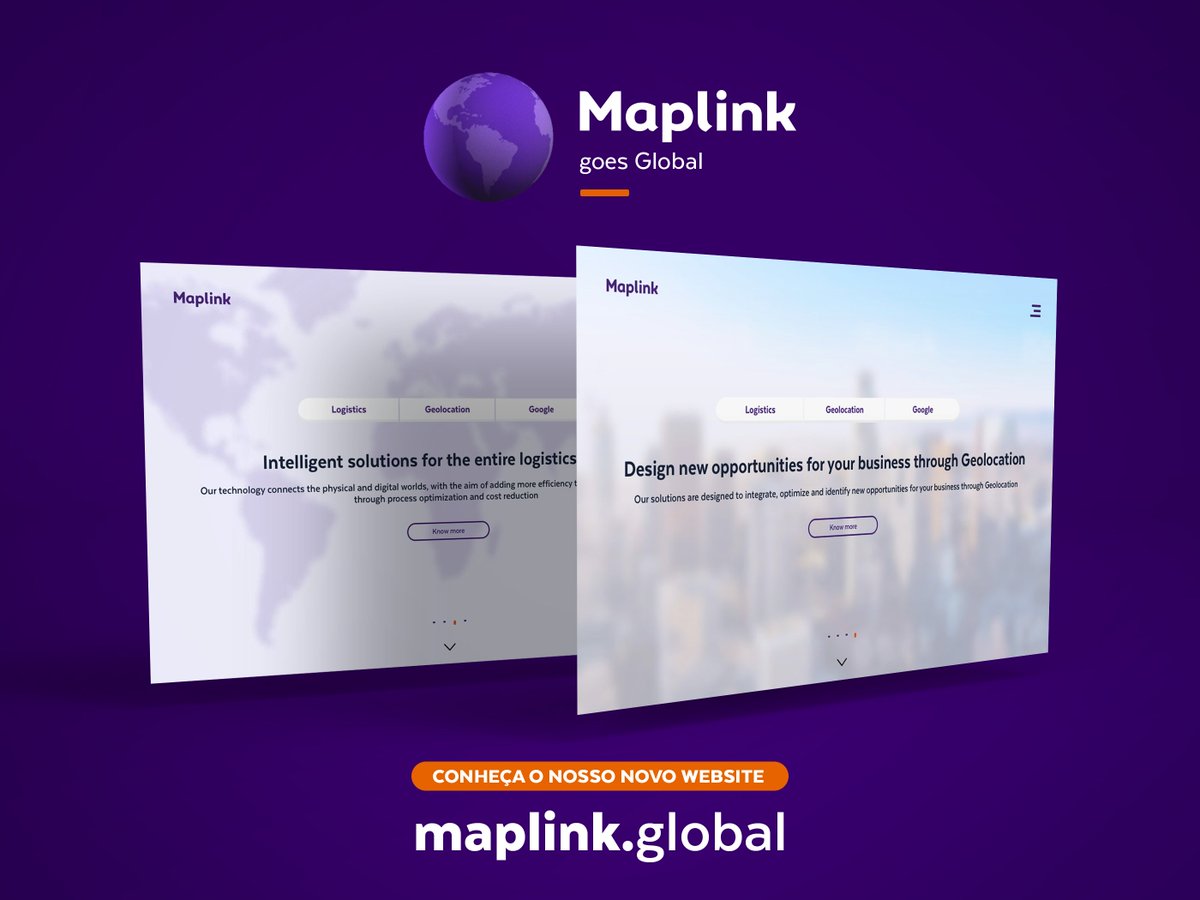 maplink's tweet photo. Evoluimos para ser uma empresa global, e com o site da Maplink não poderia ser diferente. Conheça nosso novo portal: https://t.co/W3g14Hm3M9 https://t.co/1CVfjNhSbm