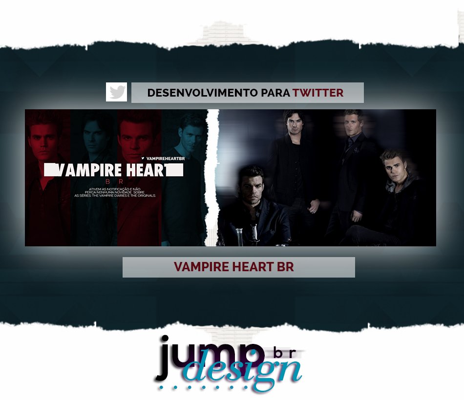 jumpdesignbr's tweet photo. Desenvolvimento de Twitter para @vampireheartbr .
Obrigada pela preferência! 

Jump Design © https://t.co/rSdlABlwgB