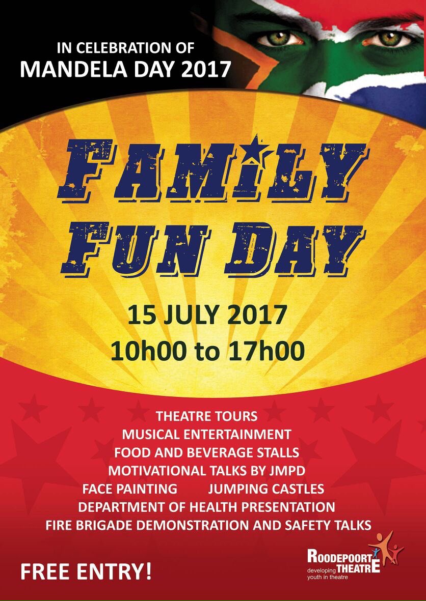 joburgtheatre's tweet photo. A family fun day at @RoodepoortT to celebrate Mandela Day. Come one, come all 🇿🇦. 

#JCTMandelaDay https://t.co/hnawocbX81