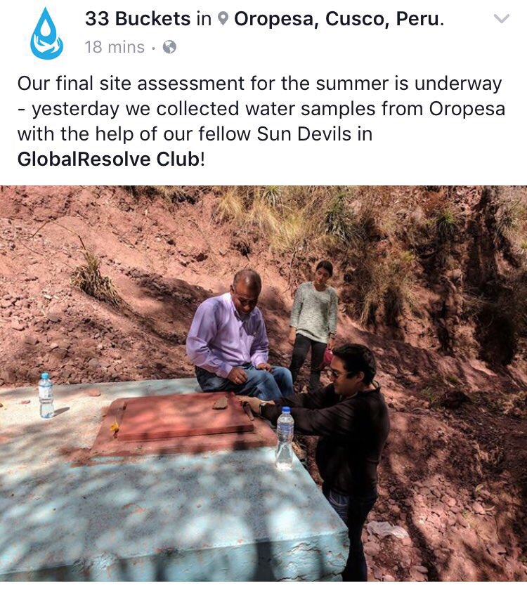 ResolveASU's tweet image. GRC is thrilled to be working on our next project with 33 Buckets!! #cleanwater #ASU #humanitarianengineering #azulyaku2018
