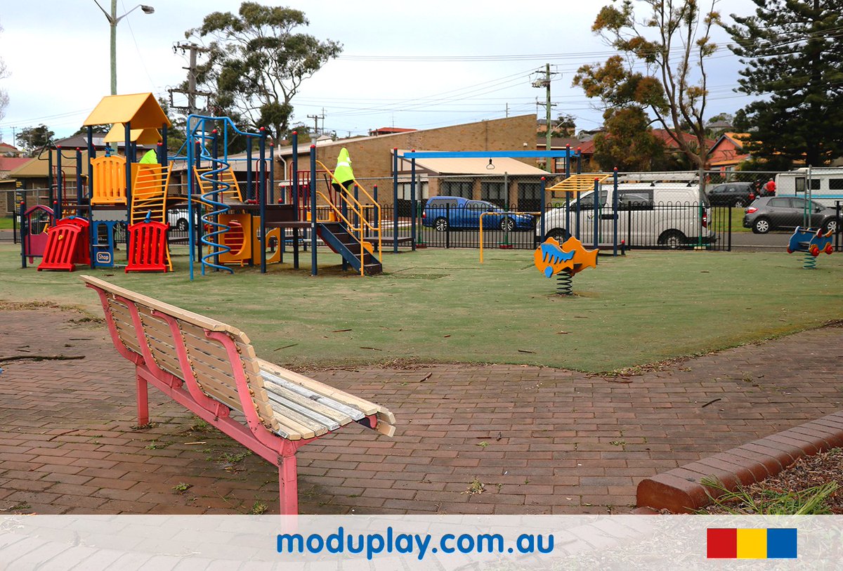 moduplay's tweet photo. Something big is happening at the @Wollongong_City's Allan Street playground in Port Kembla, NSW. 👀 #Moduplay https://t.co/BjDbsobesp