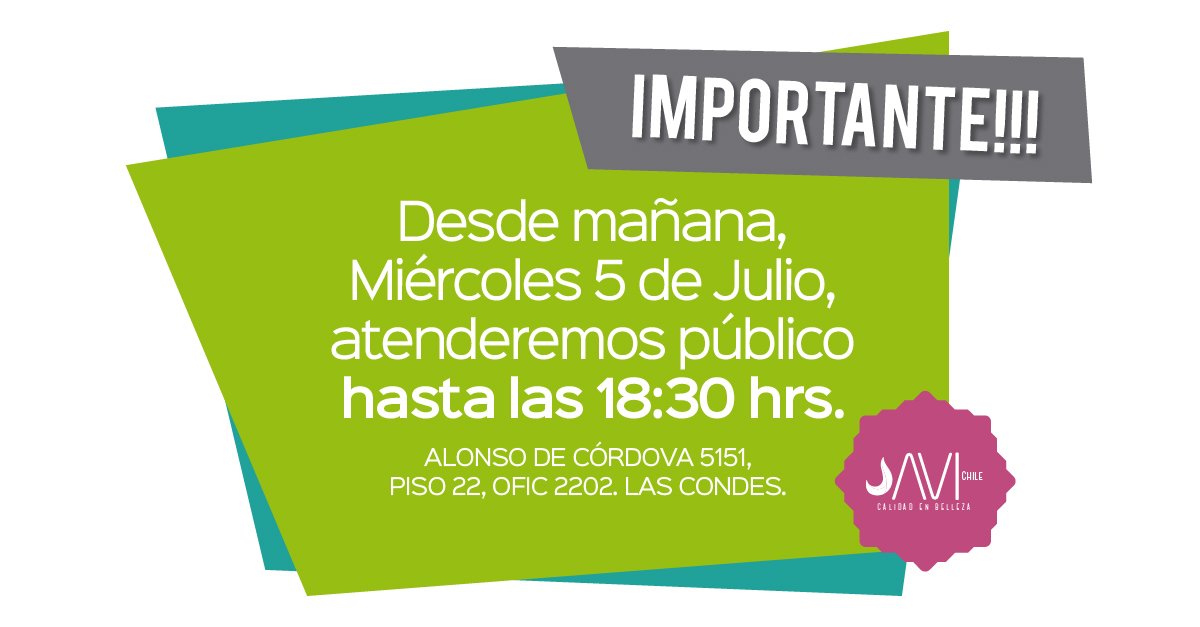 Avi_Chile_'s tweet image. A partir de mañana, te esperamos en nuestra nueva dirección, en Alonso de Córdova 5151 oficina 2202. Nuestro horario es hasta las 18:30 hrs.