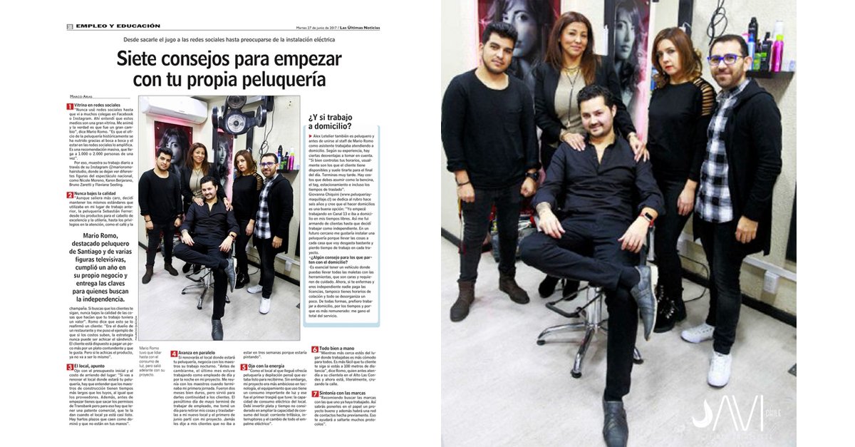 Avi_Chile_'s tweet image. Aplica BrasilCacau 100% original.El destacado estilista  @marioromohair  entregó en #LUN, las claves para tener un salón de belleza exitoso