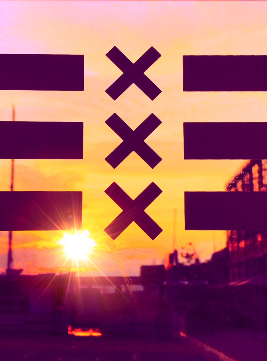 Sunset in #amsterdam #ndsm shining through the <a href="/GVB_klanten/">@GVB_klanten</a> ferry shelter. #xxx