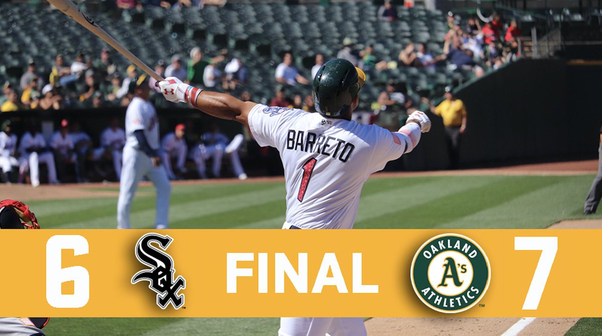 RECAP: @barreto0227 declares victory with walk-off for A's! atmlb.com/2teMBdb https://t.co/JVOCROgbb7