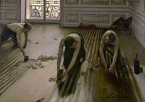 Los acuchilladores de parqué. Gustave Caillebotte
