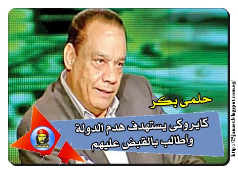 حلمى بكر :  كايروكى يستهدف هدم الدولة وأطالب بالقبض عليهم