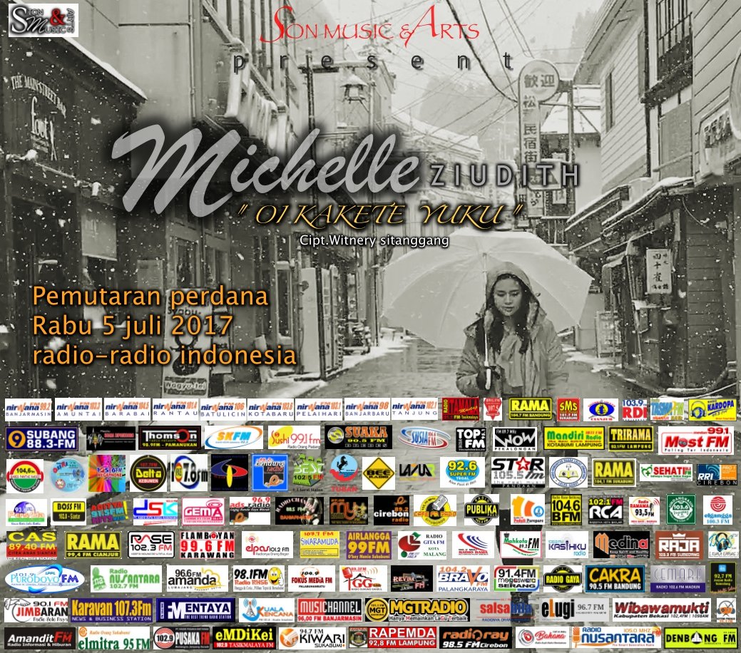 RadioPeduli's tweet photo. #TerPlay #Serentak #NewSingle @michelleziu - Oi Kakete Yuku Cc @sionmusicarts @DennyPromotion https://t.co/TWG5Yk4uAO