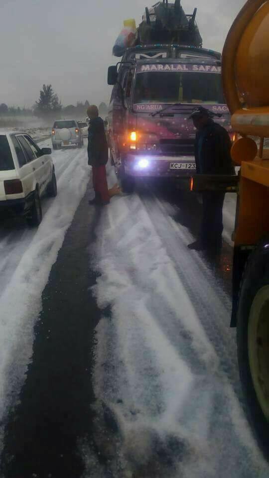 SylviaObell's tweet image. Y'all it SNOWED in KENYA today. My family posted pics. This never happens. It's ova for us for real.