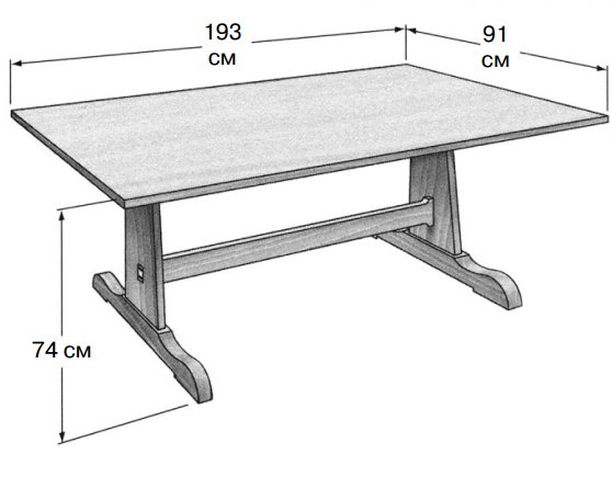 обеденный стол своими руками из дерева чертежи