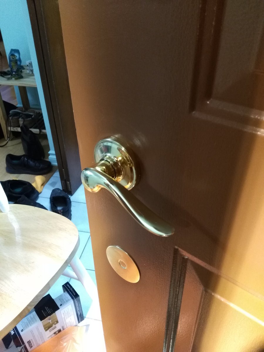 New door handles installed! If you need a guy who can do door handles, I know a guy. #EngineeringGenius!