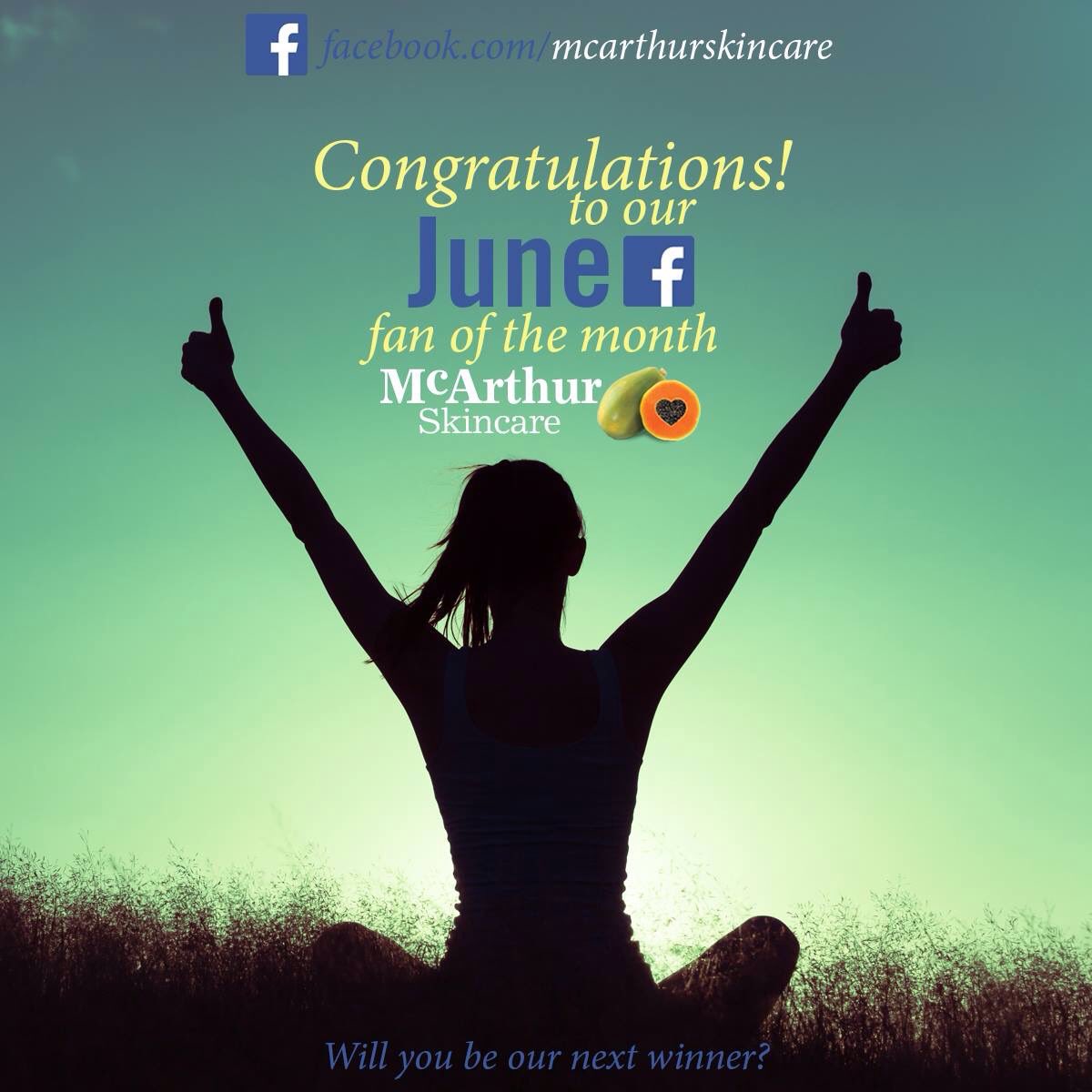 McArthurSkin's tweet photo. Congratulations to Yvonne Kada who has won the draw in June and been chosen the winner as our Fan of the Month on https://t.co/8c85MDhAOS https://t.co/XGpU7t0ZMx