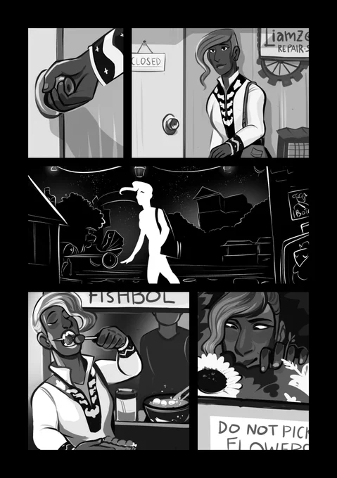 [3/4]
Malachi's night out! These are prolly some of my fave pages :3c
[her siblings are named Jasper and Ventura] 