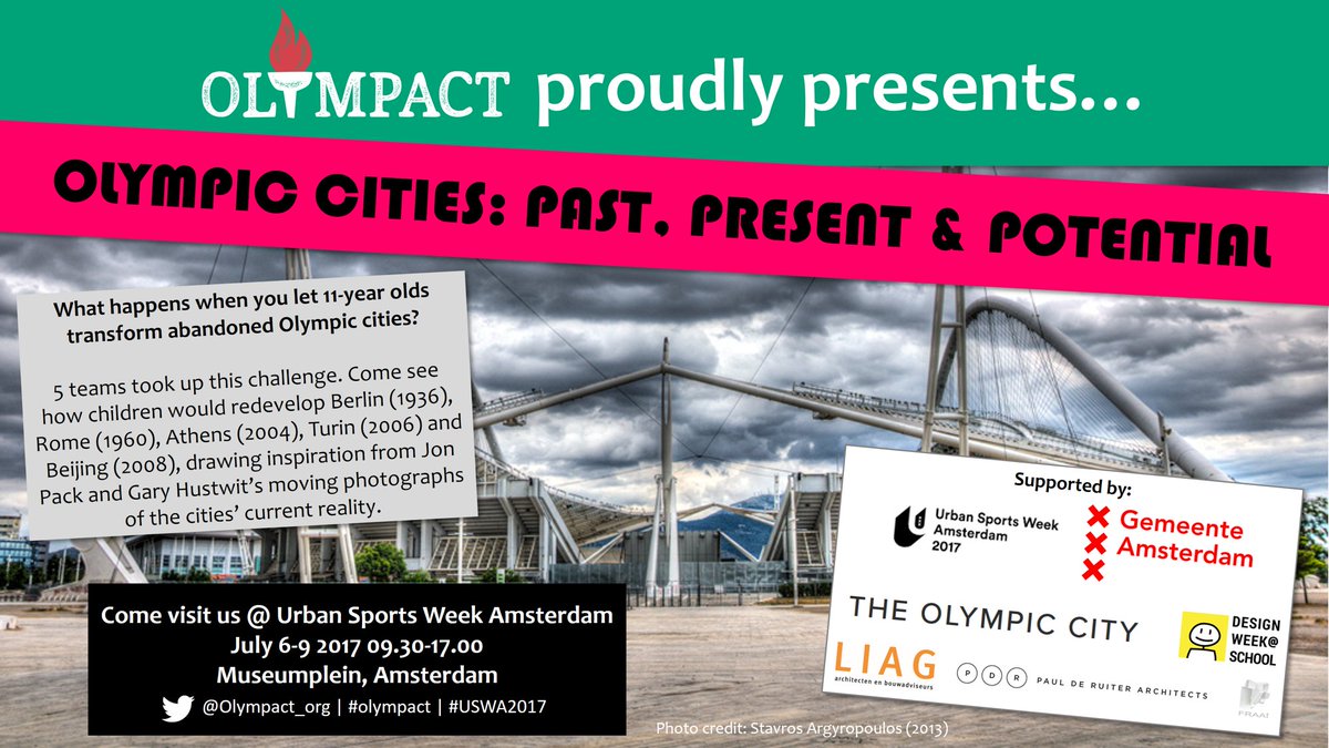 Are you ready for #USWA2017? Come see how kids would transform Olympic cities - and #OlympicCityProject photos. Museumplein A'dam #olympact