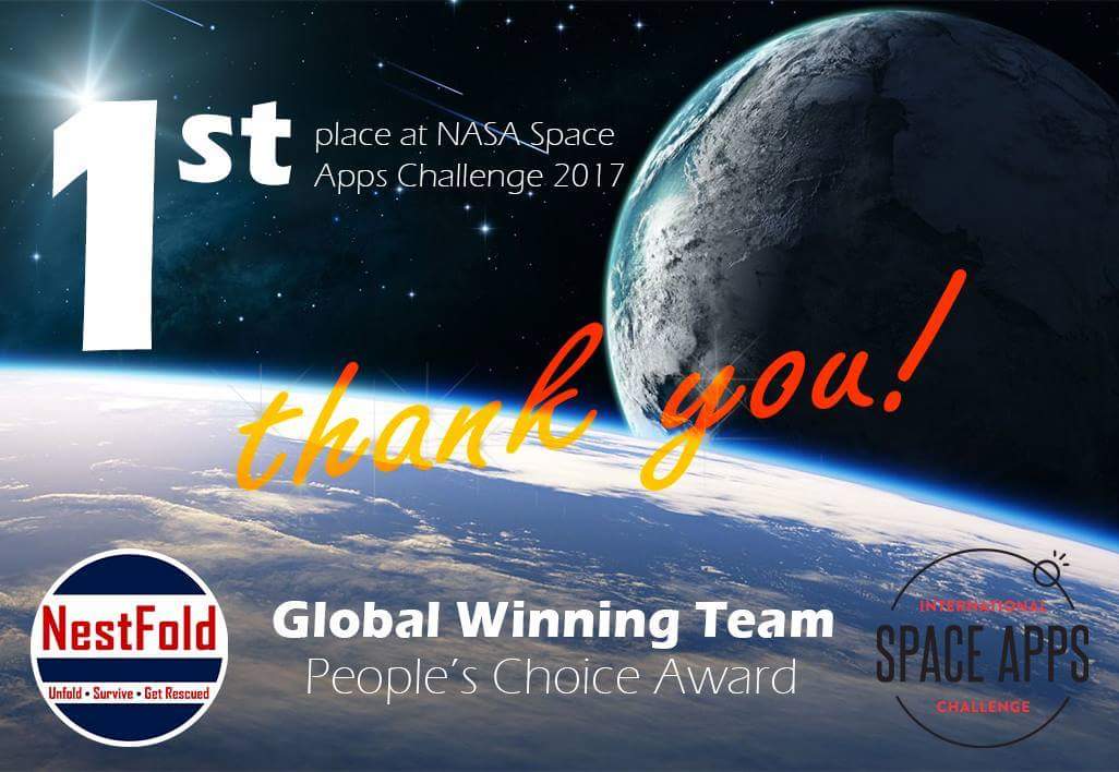 NestFold's tweet image. And finally, we proudly announce that the Cypriot Team NestFold is the Global Winning Team at NASA Space Apps Challenge 2017 🇨🇾🌍🚀