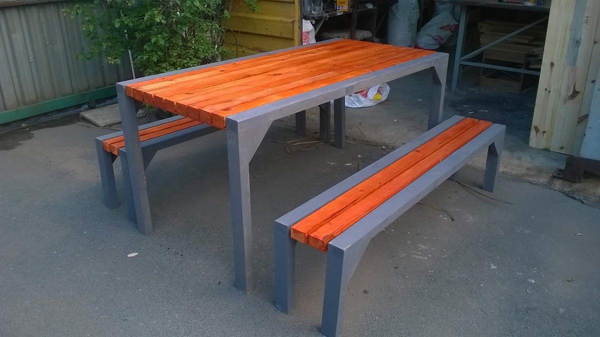 KastMaker's tweet photo. Slatted bench and table sets from R1900 https://t.co/dLEbmGhFEo