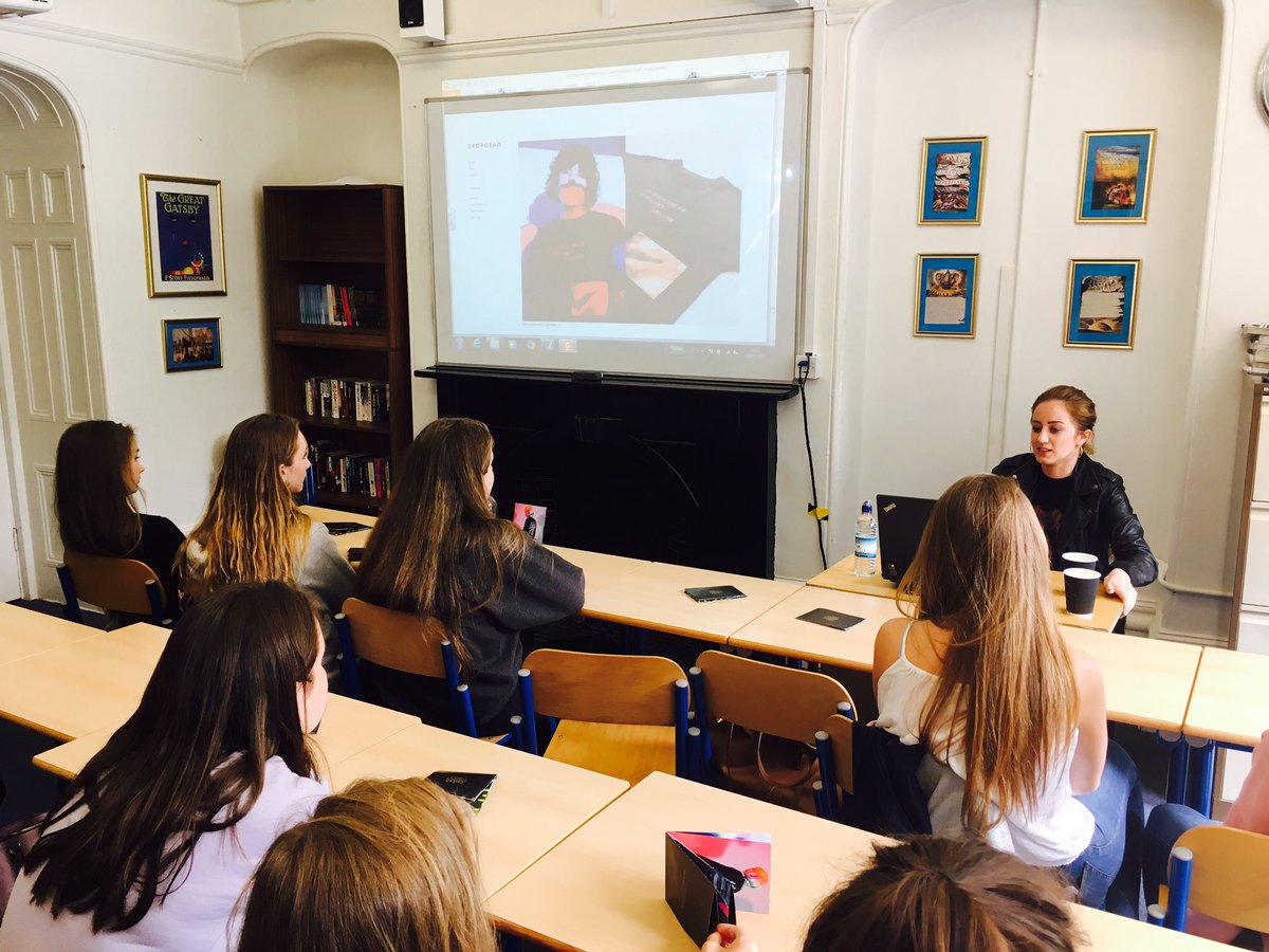 SHS6th_form's tweet photo. Jen Wheeler, director of PR and Marketing @DropDeadUK, leading a workshop at #futurescape2017 https://t.co/tkUeS34NyG