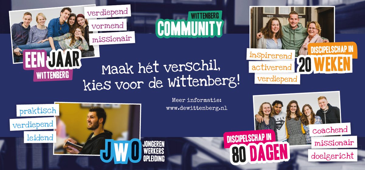 Zinvol #tussenjaar doen? Kies voor een opleiding van de Wittenberg! #Bijbelschool, #Discipelschap, #Jongerenwerk. dewittenberg.nl
