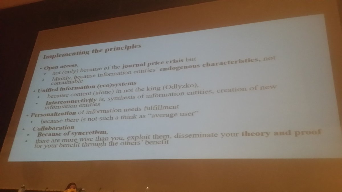 hpasmit's tweet photo. Dr Tsimpoglou presented his principled approach in an impressive keynote at #liber2017 https://t.co/aB77sL599q