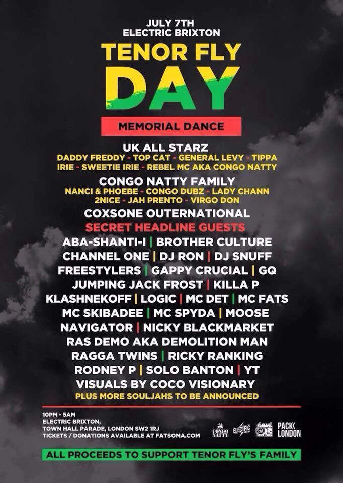 NAVIGATOR (@navi4real) on Twitter photo Don't forget Fri 7th •
<a href="/tenorfly/">Tenor Fly</a> Memorial
with <a href="/CongoNattyRebel/">congo natty</a>
at <a href="/electricbrixton/">Electric Brixton</a> with me + <a href="/thefreestylers/">#FREESTYLERS</a> & <a href="/MissValerieM/">Valerie M</a> reppin!
#ODT Don't forget Fri 7th •
<a href="/tenorfly/">Tenor Fly</a> Memorial
with <a href="/CongoNattyRebel/">congo natty</a>
at <a href="/electricbrixton/">Electric Brixton</a> with me + <a href="/thefreestylers/">#FREESTYLERS</a> & <a href="/MissValerieM/">Valerie M</a> reppin!
#ODT