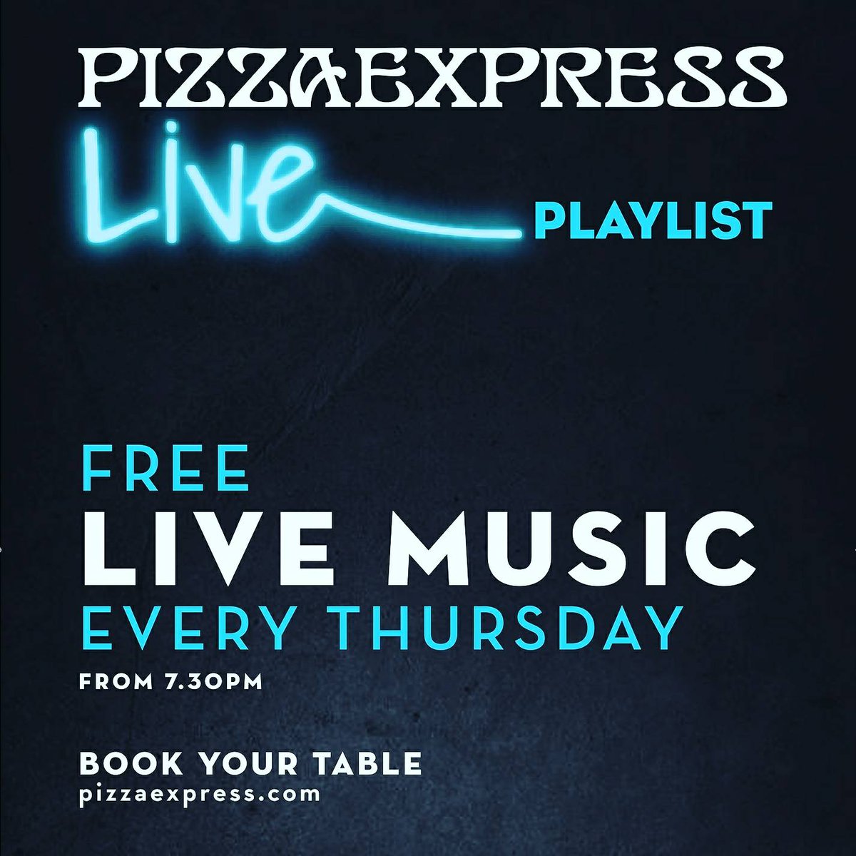 This Thursday <a href="/TheLivePlaylist/">TheLivePlaylist</a> #Winchester <a href="/PizzaExpress/">PizzaExpress</a> book your table now!