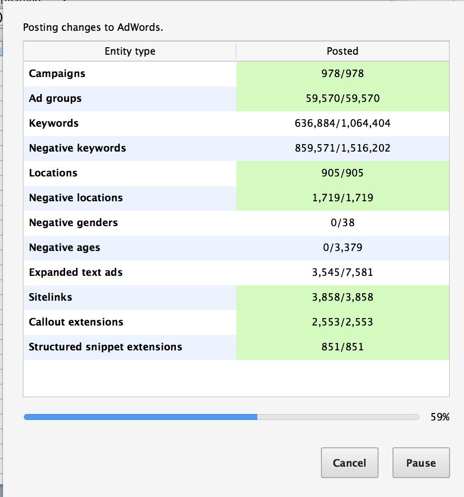 joeytweets's tweet photo. holy hell this upload is taking ages! going for 6 hours at the moment. #ppcchat #adwords #funtimes https://t.co/svPD7O5sX6
