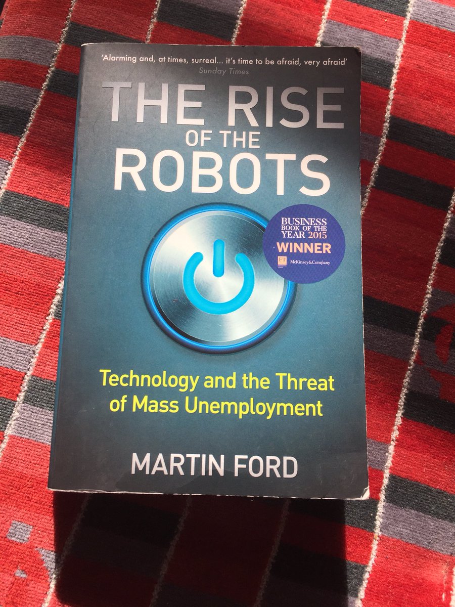 cameronfalconer's tweet image. Martin Ford’s #RiseofRobots is an interesting read. I’m on the side of singularity happening sooner. Income redistribution - less likely.