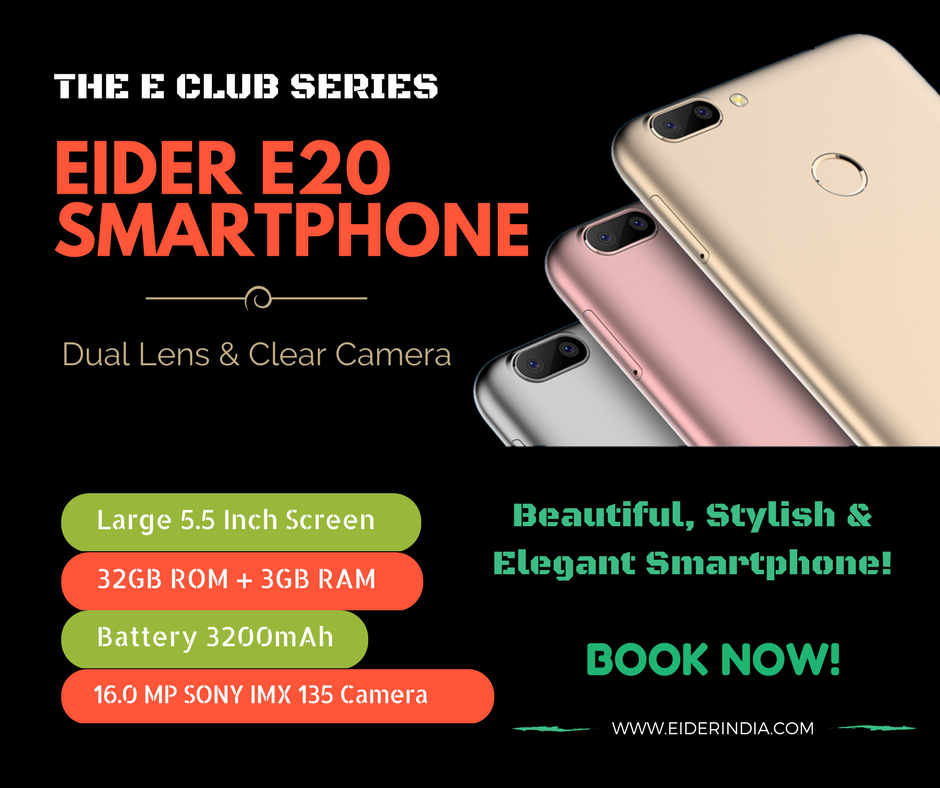 eiderindia's tweet photo. Take your best shot with EIDER E20 dual camera smartphone to improve your smartphone photography. Know more on https://t.co/QmZHeZX954 https://t.co/y8td7RP0eP
